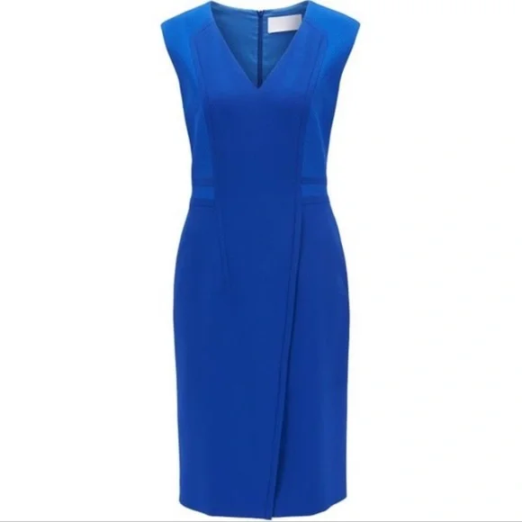 hugo boss dress blue The Linen Workwear Dress